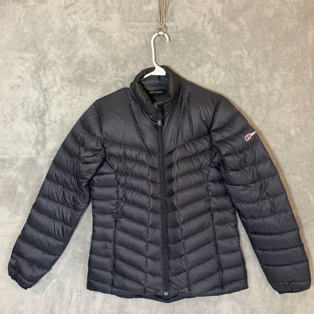 Berghaus Women Sz 10 Black Quilted Puffer Down Jacket Gorpcore Outdoor Hydro 600